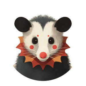 Cartoon Clown Opossum Vinyl Car Decal Sticker – Waterproof & UV-Resistant 8" Cartoon Clown Opossum Vinyl Car Decal Sticker – Waterproof & UV-Resistant 8"