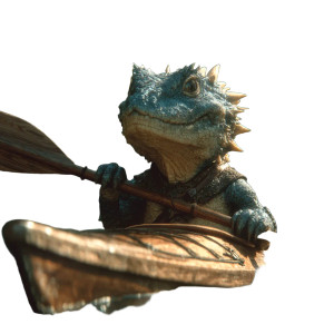 Kayaking Dragon Vinyl Car Decal Sticker – Waterproof & UV-Resistant 8"