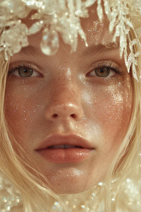 Ethereal Blonde Portrait V5 Vinyl Car Decal Sticker – Waterproof & UV-Resistant 8"