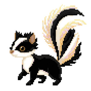 Skunk Pixel Icon Vinyl Car Decal Sticker – Waterproof & UV-Resistant 8"