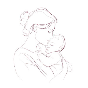 Mother And Baby V26 Vinyl Car Decal Sticker – Waterproof & UV-Resistant 8"