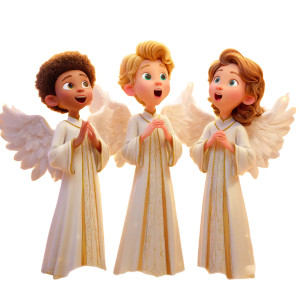 Joyful Singing Angels Vinyl Car Decal Sticker – Waterproof & UV-Resistant 8"
