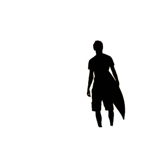 Surfing Boy Silhouette Vinyl Car Decal Sticker – Waterproof & UV-Resistant 8"