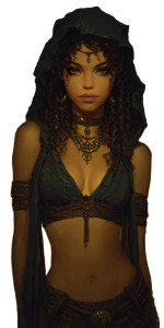 Oriental Sorceress Girl Vinyl Car Decal Sticker – Waterproof & UV-Resistant 8"