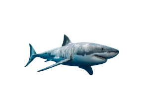 Great White Shark V9 Vinyl Car Decal Sticker – Waterproof & UV-Resistant 8"