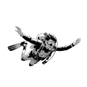 Anime Diver V2 Vinyl Car Decal Sticker – Waterproof & UV-Resistant 8"