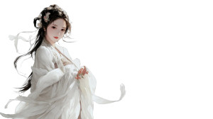 Classical Hanfu Beauty Vinyl Car Decal Sticker – Waterproof & UV-Resistant 8"