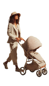 Woman With Stroller Vinyl Car Decal Sticker – Waterproof & UV-Resistant 8"