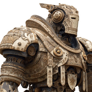 Giant Automaton Sentinel Vinyl Car Decal Sticker – Waterproof & UV-Resistant 8"