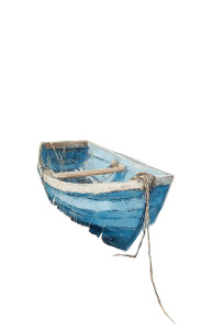 Old Blue Rowboat Vinyl Car Decal Sticker – Waterproof & UV-Resistant 8"