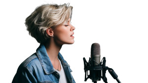 Blonde Singer Portrait V2 Vinyl Car Decal Sticker – Waterproof & UV-Resistant 8"