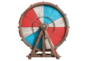 Carnival Spinning Wheel Vinyl Car Decal Sticker – Waterproof & UV-Resistant 8"