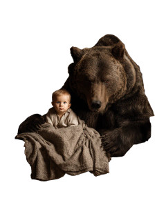 Baby And Bear Vinyl Car Decal Sticker – Waterproof & UV-Resistant 8"