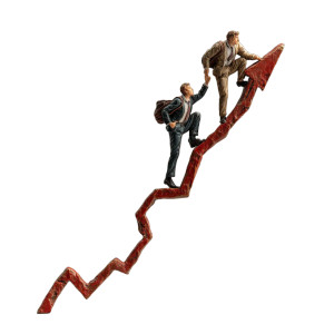 Miniature Climbers On Arrow Vinyl Car Decal Sticker – Waterproof & UV-Resistant 8"