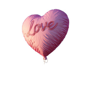 Pink Heart Balloon Vinyl Car Decal Sticker – Waterproof & UV-Resistant 8"