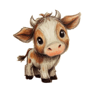 Adorable Cow Drawing Vinyl Car Decal Sticker – Waterproof & UV-Resistant 8" Adorable Cow Drawing Vinyl Car Decal Sticker – Waterproof & UV-Resistant 8"