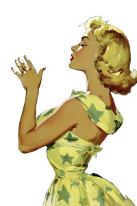 Cosmic Vintage Romance Vinyl Car Decal Sticker – Waterproof & UV-Resistant 8"