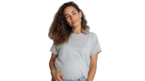 Happy Pregnant Latina Vinyl Car Decal Sticker – Waterproof & UV-Resistant 8"