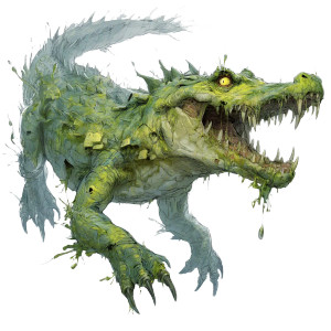 Ghoul Crocodile Vinyl Car Decal Sticker – Waterproof & UV-Resistant 8"