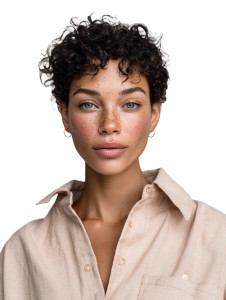 Beauty Editorial Portrait Vinyl Car Decal Sticker – Waterproof & UV-Resistant 8"