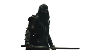 Masked Swordsman Vinyl Car Decal Sticker – Waterproof & UV-Resistant 8"