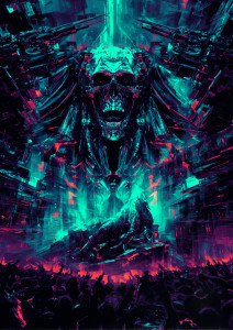 Biomechanical Band Performance Vinyl Car Decal Sticker – Waterproof & UV-Resistant 8"