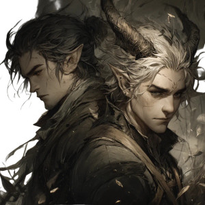 Fantasy Elf Duo V2 Vinyl Car Decal Sticker – Waterproof & UV-Resistant 8"