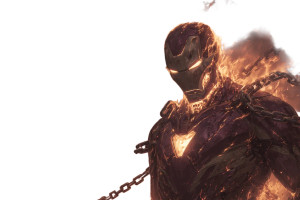 Iron Ghost Rider V2 Vinyl Car Decal Sticker – Waterproof & UV-Resistant 8"