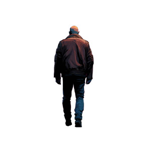 Cyberpunk Bald Man Vinyl Car Decal Sticker – Waterproof & UV-Resistant 8"
