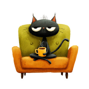 Cozy Tea Cat Vinyl Car Decal Sticker – Waterproof & UV-Resistant 8" Cozy Tea Cat Vinyl Car Decal Sticker – Waterproof & UV-Resistant 8"