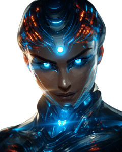 Evil Cyborg Portrait V2 Vinyl Car Decal Sticker – Waterproof & UV-Resistant 8"