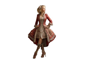 Steampunk Princess Escape Vinyl Car Decal Sticker – Waterproof & UV-Resistant 8"