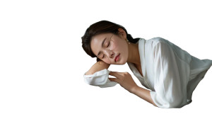 Sleeping Chinese Woman Vinyl Car Decal Sticker – Waterproof & UV-Resistant 8"