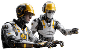 Futuristic Construction Robots Vinyl Car Decal Sticker – Waterproof & UV-Resistant 8"