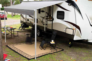 Upgrade Your Patio Awning with Solera Classic Fixed Pitch Arm | Durable Manual Operation, White, Full Set