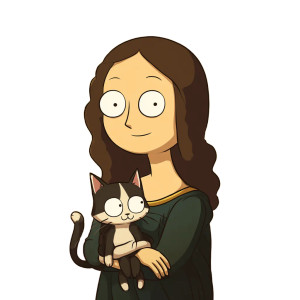 Mona Lisa Cat Vinyl Car Decal Sticker – Waterproof & UV-Resistant 8" Mona Lisa Cat Vinyl Car Decal Sticker – Waterproof & UV-Resistant 8"