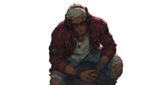 Futuristic Rockstar Vinyl Car Decal Sticker – Waterproof & UV-Resistant 8"