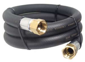 MB Sturgis Propane Hose 100251-72 1/2 Inch Inside Diameter Propane Hose; 1/2 Inch Female Flare x 1/2 Inch Female Flare; 72 Inch Length; Maximum 350 PSI; Temperature Range -40 Degree Fahrenheit To 140 Degree Fahrenheit