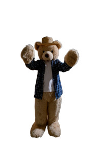 Festive Teddy Bear Vinyl Car Decal Sticker – Waterproof & UV-Resistant 8"