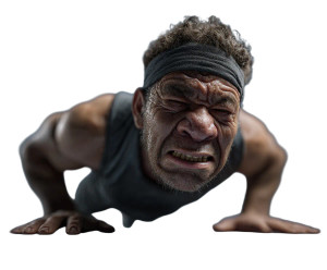 Struggling Plank Man V2 Vinyl Car Decal Sticker – Waterproof & UV-Resistant 8"