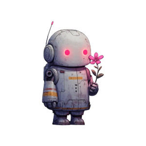 Robot Sticker Art Vinyl Car Decal Sticker – Waterproof & UV-Resistant 8"