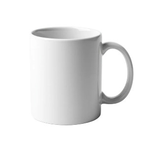White Coffee Mug V3 Vinyl Car Decal Sticker – Waterproof & UV-Resistant 8"
