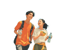 Happy Jogging Couple Vinyl Car Decal Sticker – Waterproof & UV-Resistant 8" Happy Jogging Couple Vinyl Car Decal Sticker – Waterproof & UV-Resistant 8"