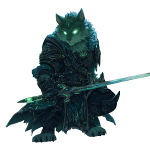 Anthropomorphic Wolf Warrior V2 Vinyl Car Decal Sticker – Waterproof & UV-Resistant 8"