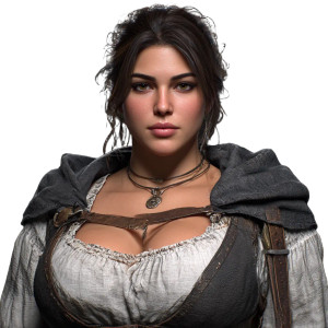 Medieval Girl Vinyl Car Decal Sticker – Waterproof & UV-Resistant 8"