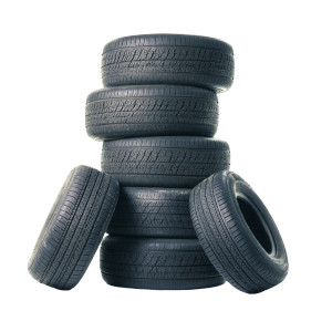 Stack Of Tires Vinyl Car Decal Sticker – Waterproof & UV-Resistant 8"