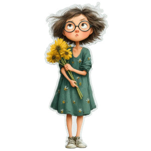 Cute Sunflower Girl V2 Vinyl Car Decal Sticker – Waterproof & UV-Resistant 8" Cute Sunflower Girl V2 Vinyl Car Decal Sticker – Waterproof & UV-Resistant 8"