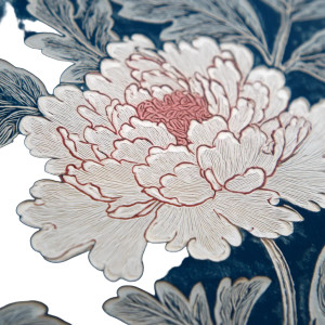 Woodcut Peony V2 Vinyl Car Decal Sticker – Waterproof & UV-Resistant 8"