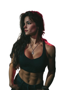 Muscular Alley Woman Vinyl Car Decal Sticker – Waterproof & UV-Resistant 8"