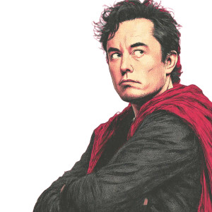 Superhero Elon Vinyl Car Decal Sticker – Waterproof & UV-Resistant 8" Superhero Elon Vinyl Car Decal Sticker – Waterproof & UV-Resistant 8"